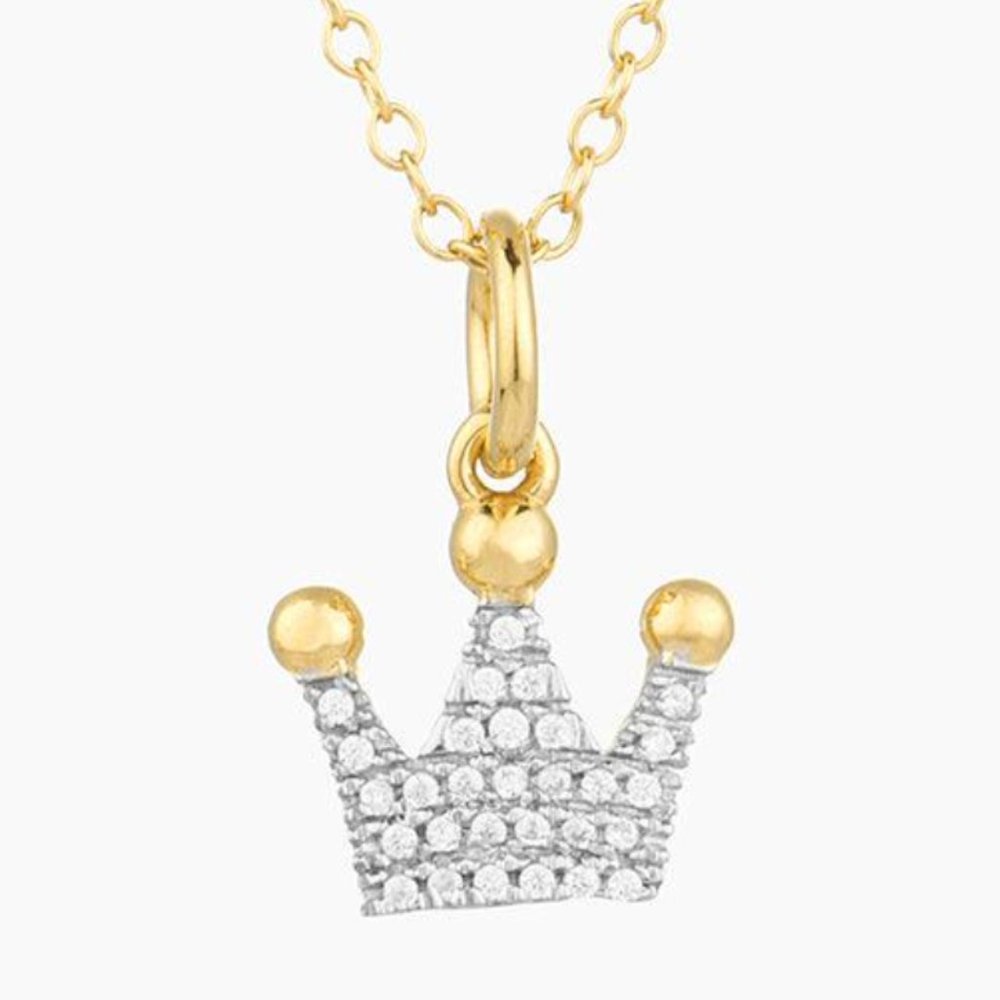 Diamond 'Queens Crown' Pendant Necklace